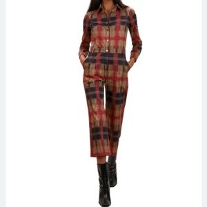 Kit & Ace Alex Jumpsuit in Autumn Plaid
